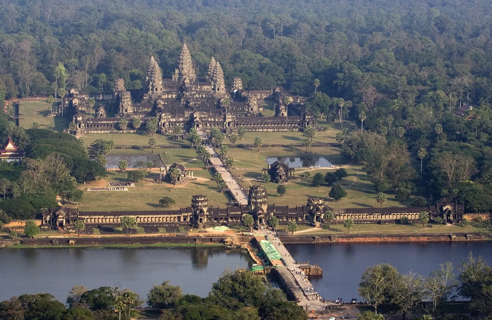 overview complex angkor wat cambodia