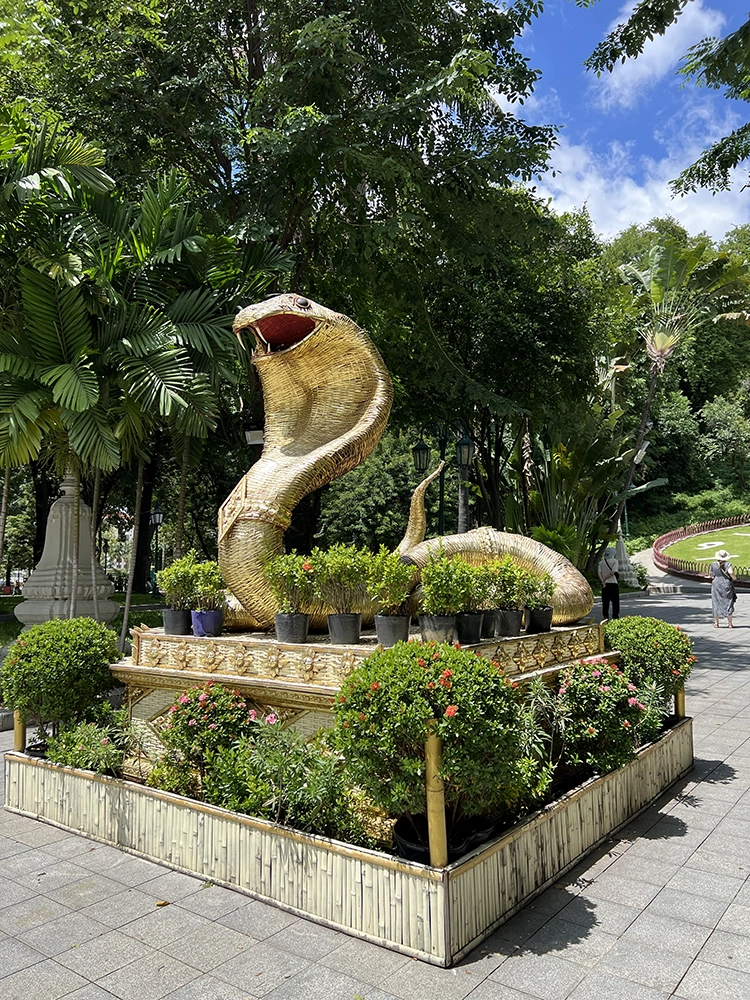 Wat Phnom Art Display Snake Year