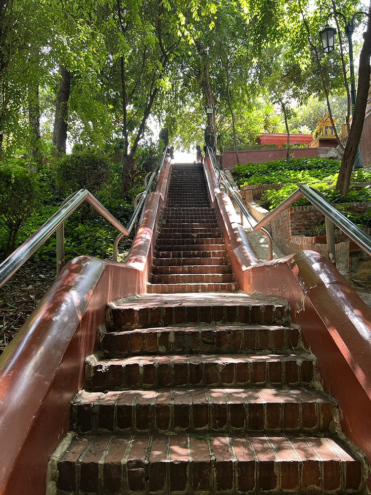 Wat Phnom Red Stair