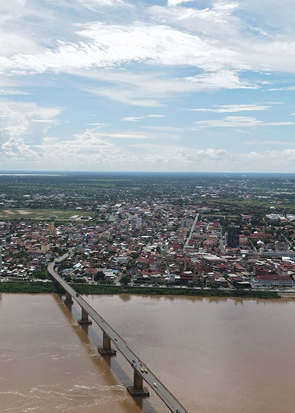 Aerial View of Kampong Cham City